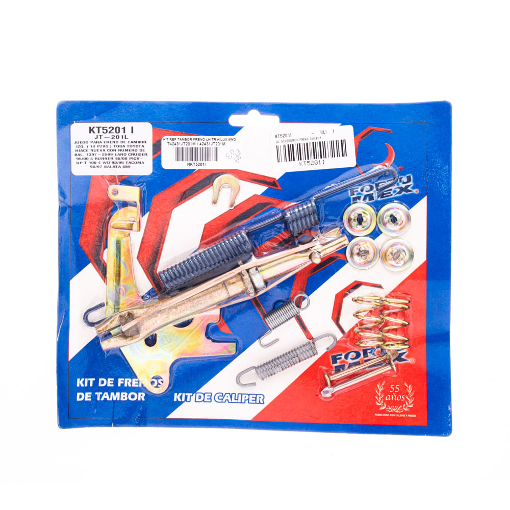 KIT REPARACION TAMBOR FRENO TRASERO IZQUIERDO